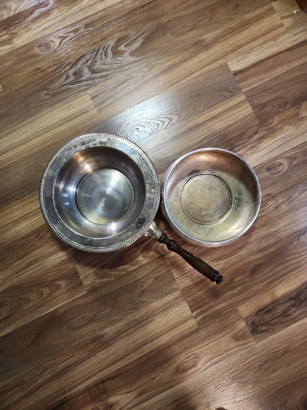2 Large Vintage Silver Plated Pots