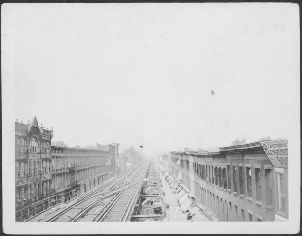 View from elevated railroad Fulton Street at Franklin Avenue- New York Photo 1 View from elevated railroad Fulton Street at Franklin Avenue- New York Photo 1