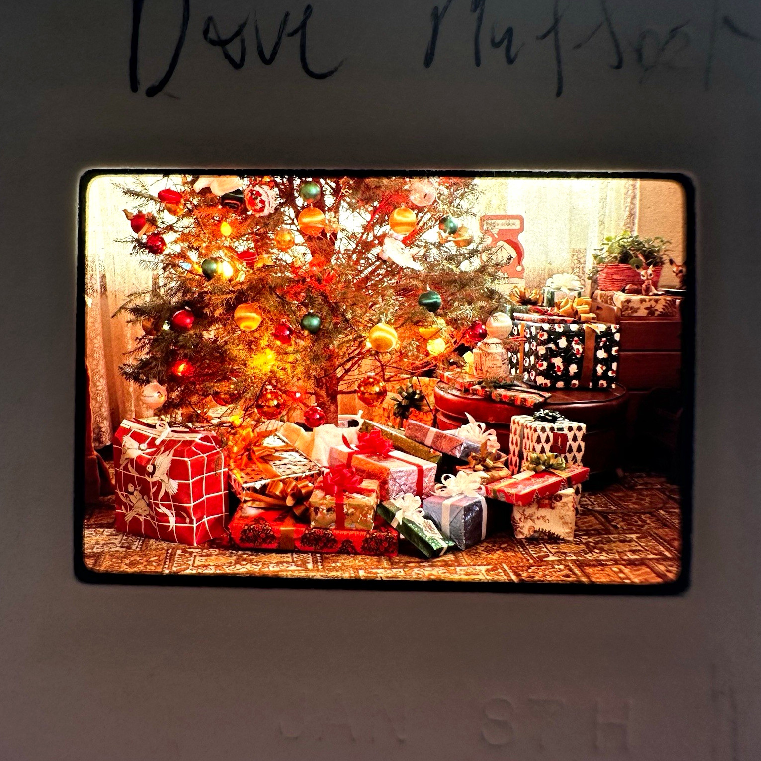 Kodak Ektachrome Vintage 35mm Slide Christmas scene Tree Gifts Holiday Kodak Ektachrome Vintage 35mm Slide Christmas scene Tree Gifts Holiday