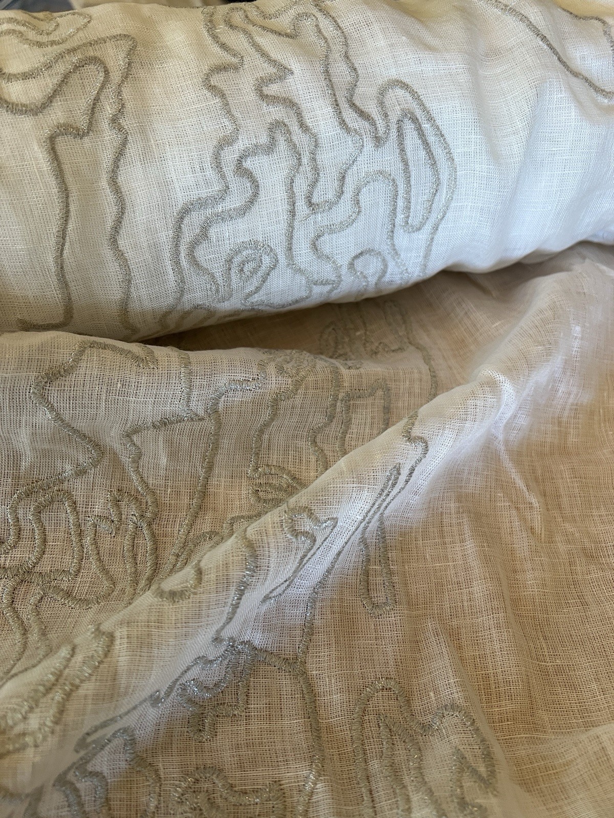 Holly Hunt Great Plains Reverie Bleached 100% Linen 1671/01 Sheer 12 Yds Holly Hunt Great Plains Reverie Bleached 100% Linen 1671/01 Sheer 12 Yds