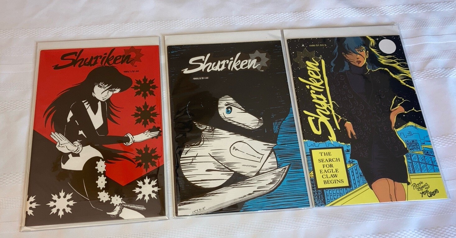 Shuriken #1-3 Great Condition ( Victory Productions 1985) Shuriken #1-3 Great Condition ( Victory Productions 1985)