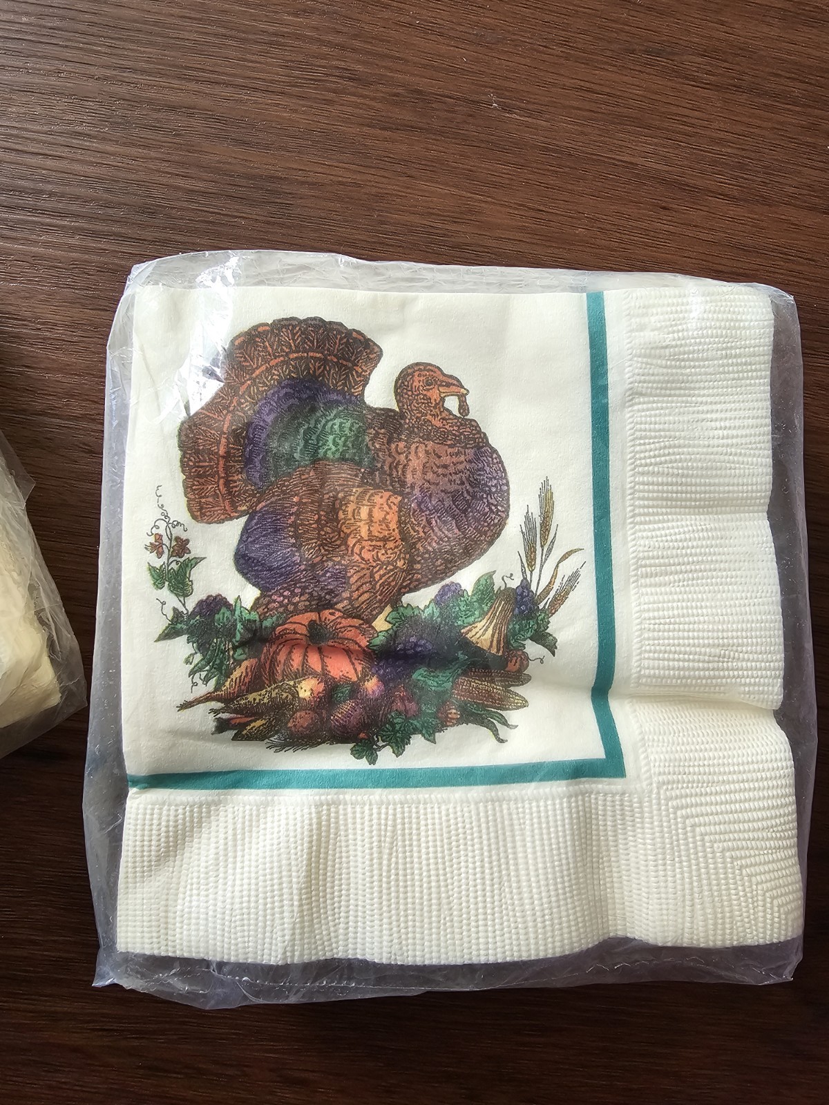 Vintage New In Pack Thanksgiving Turkey Napkin 3-ply. 30 Count Vintage New In Pack Thanksgiving Turkey Napkin 3-ply. 30 Count