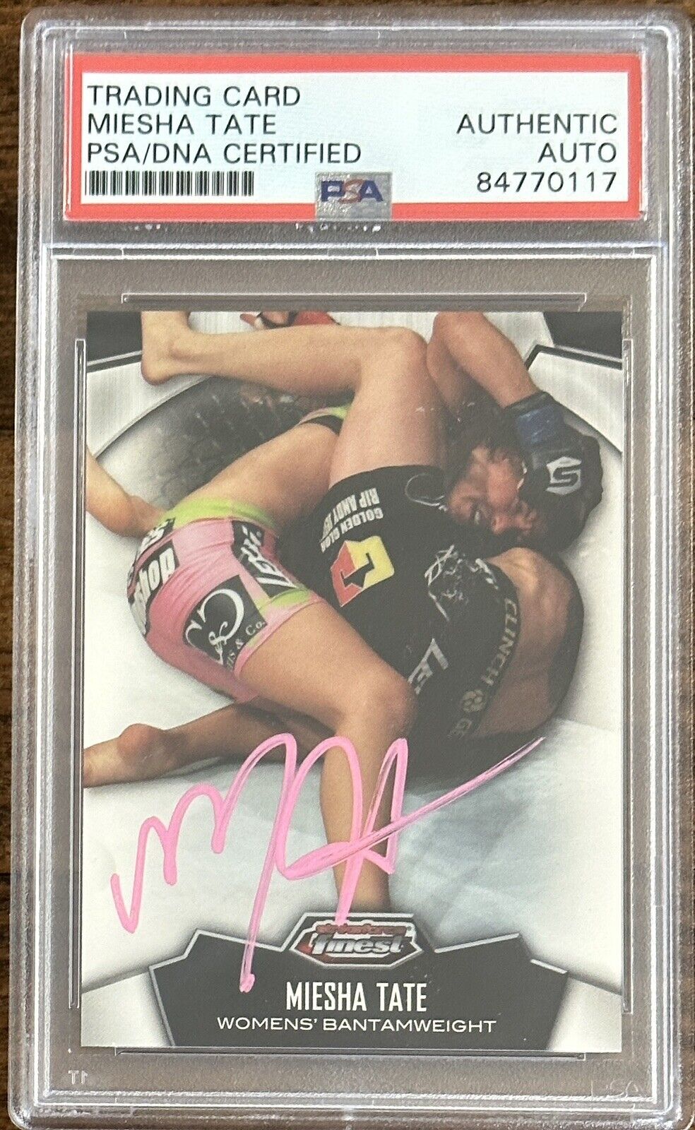 2012 TOPPS FINEST UFC MEISHA TATE CARD PSA DNA CERTIFIED SIGNED AUTOGRAPH