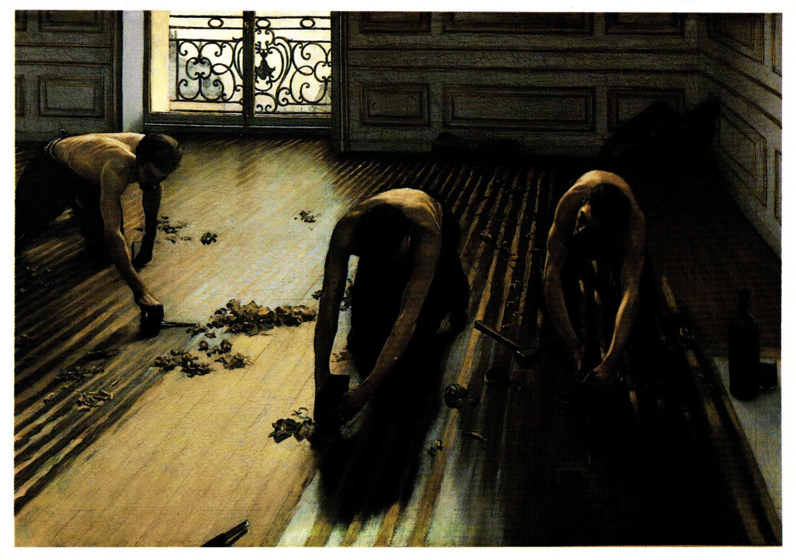 Gustave Caillebotte Les Raboteurs de Parquet Postcard Gustave Caillebotte Les Raboteurs de Parquet Postcard