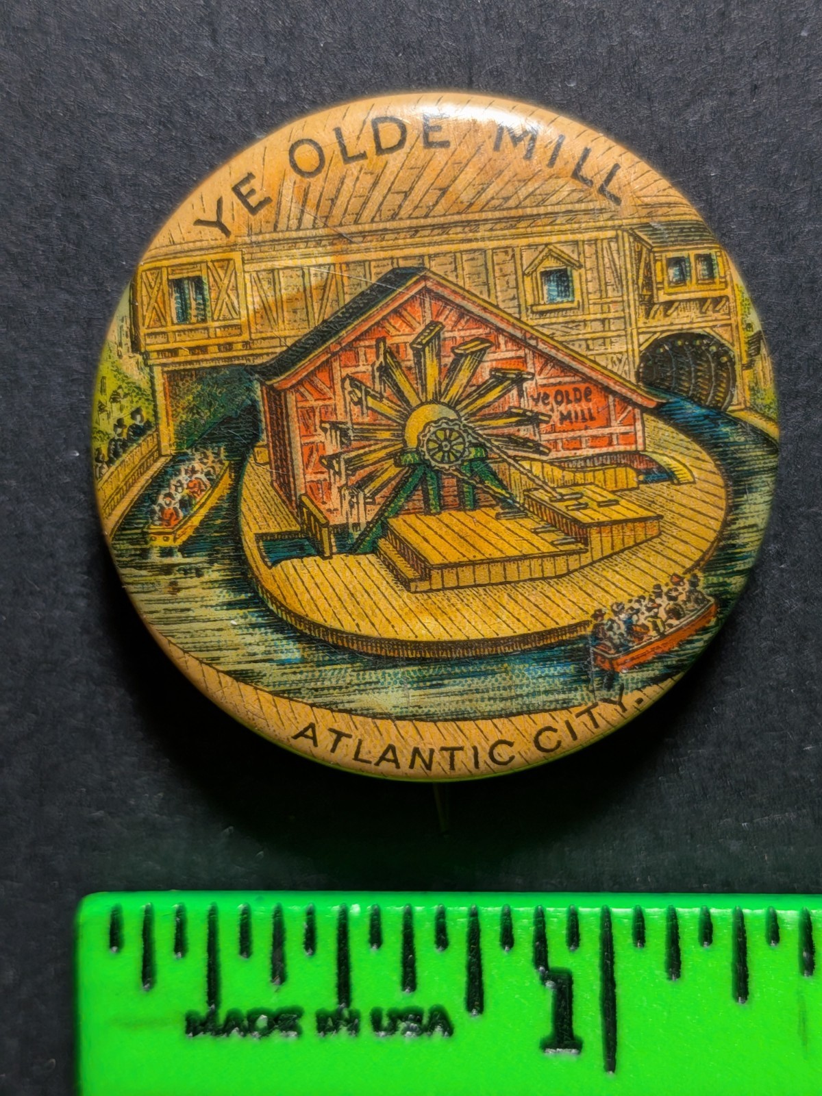 Vintage Ye Olde Mill Atlantic City New Jersey Pinback Pin Vintage Ye Olde Mill Atlantic City New Jersey Pinback Pin