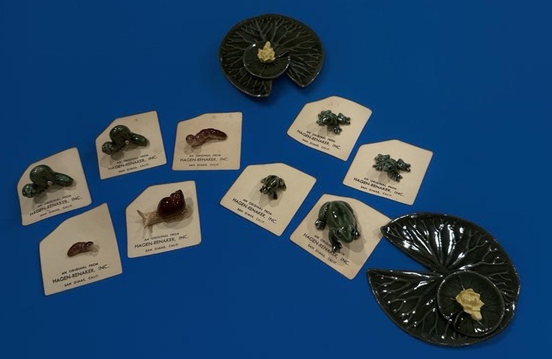 Vintage Hagen Renaker Worm Slug Caterpillar Frogs Toad Figurine Lot Lily pad Vintage Hagen Renaker Worm Slug Caterpillar Frogs Toad Figurine Lot Lily pad