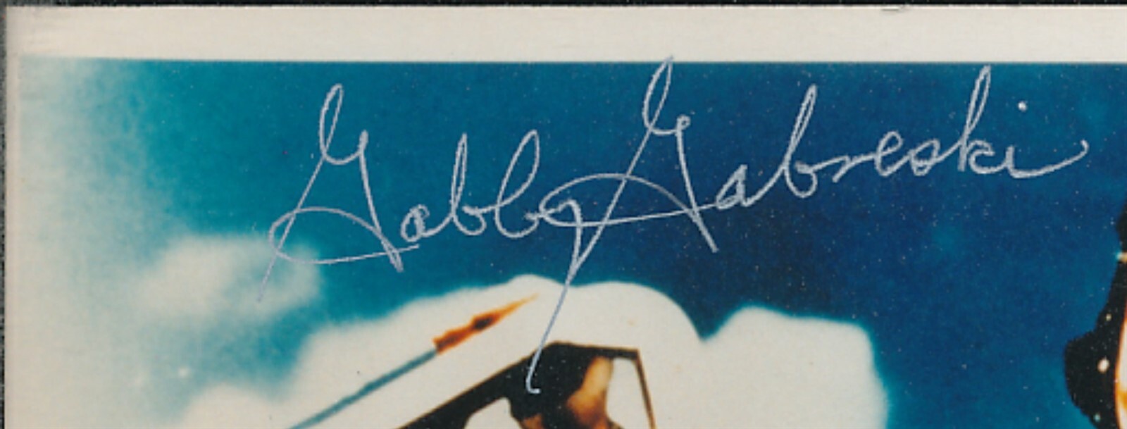 Gabby Gabreski signed 8x10. 56th FG. P-47. Ace in 2 different wars 