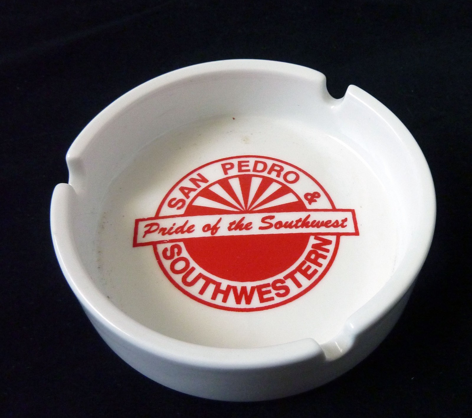 Vintage San Pedro & Southwestern Railroad Pride of the Southwest Ashtray Vintage San Pedro & Southwestern Railroad Pride of the Southwest Ashtray