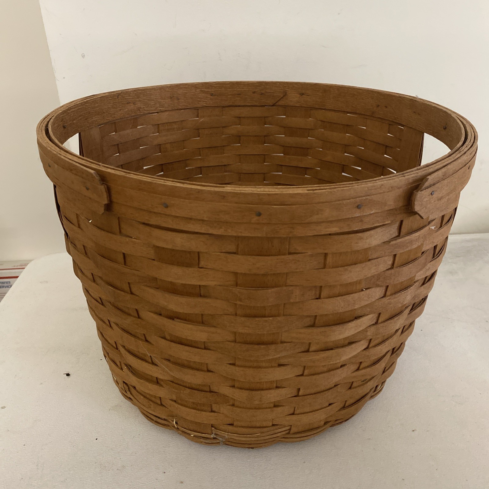 Vtg 1992 Longaberger Classic Corn /Apple Woven Basket XL W/Handles 16” x 11.5” Vtg 1992 Longaberger Classic Corn /Apple Woven Basket XL W/Handles 16” x 11.5”