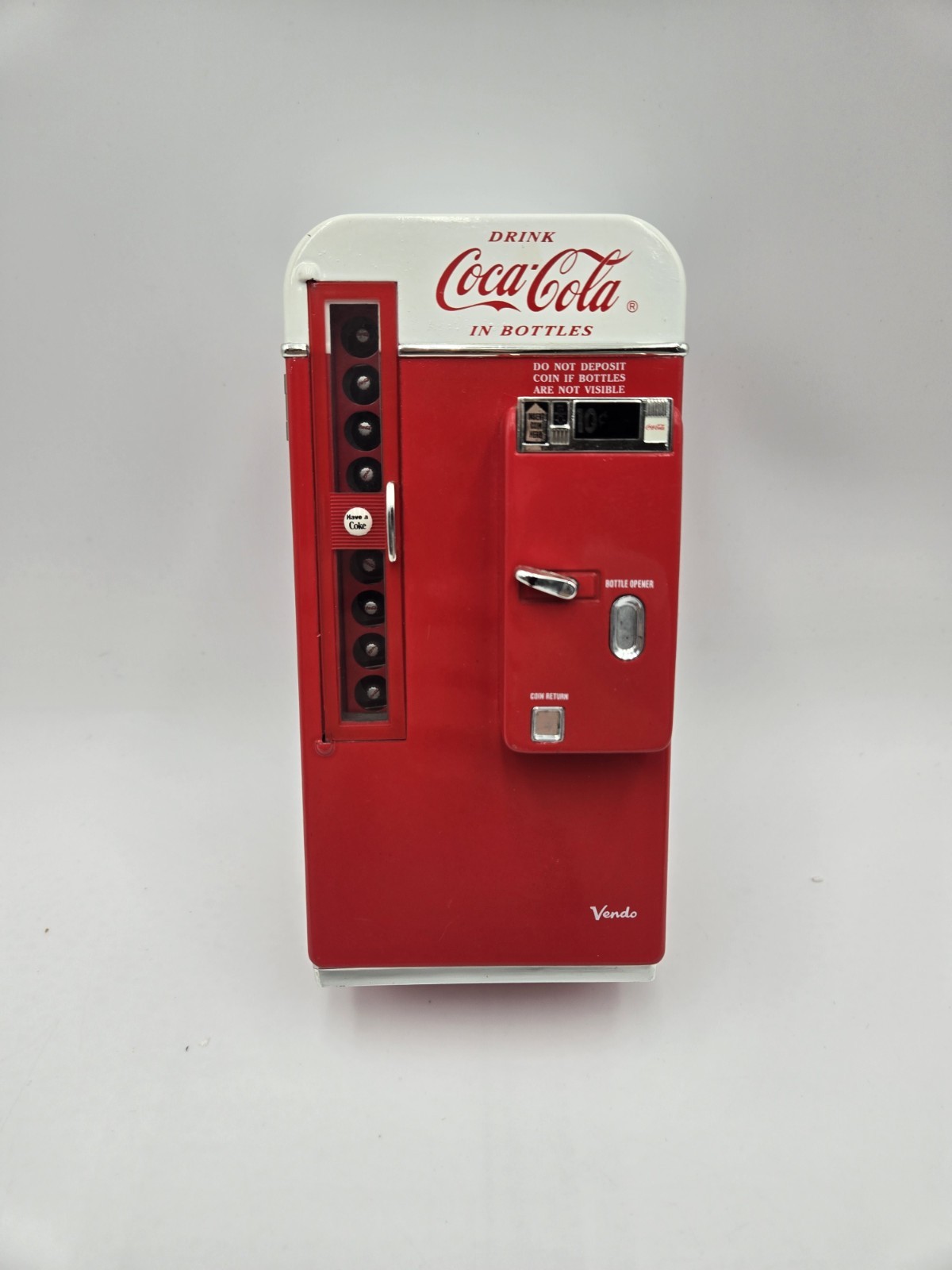 Vintage 1994 Coca-Cola Vending Machine Vendo Die-Cast Musical Coin Bank (A1) Vintage 1994 Coca-Cola Vending Machine Vendo Die-Cast Musical Coin Bank (A1)