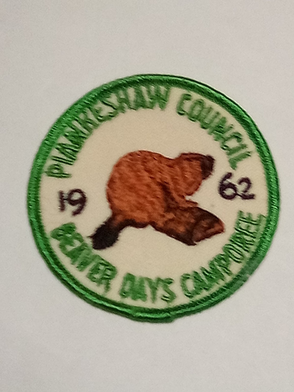 VINTAGE  BSA Patch District Piankeshaw Council Beaver Days Camporee 1962.  S/140