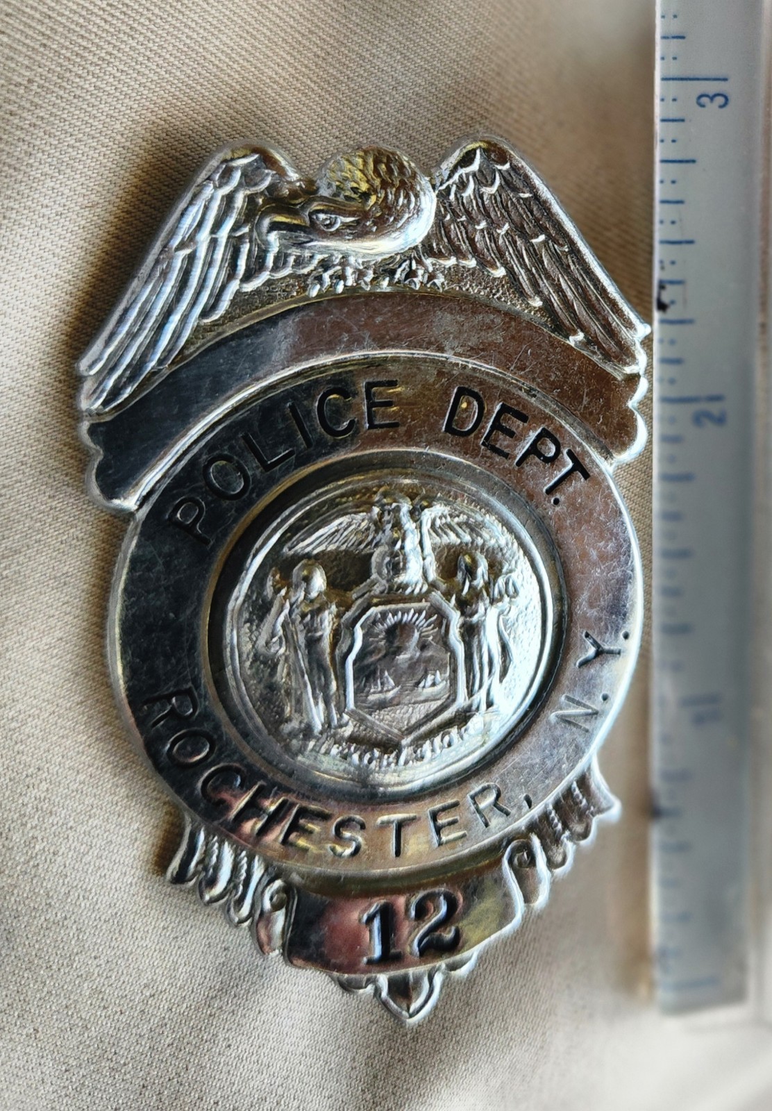 Vintage Antique 1970\'s Rochester New York Police  Badge Obsolete 