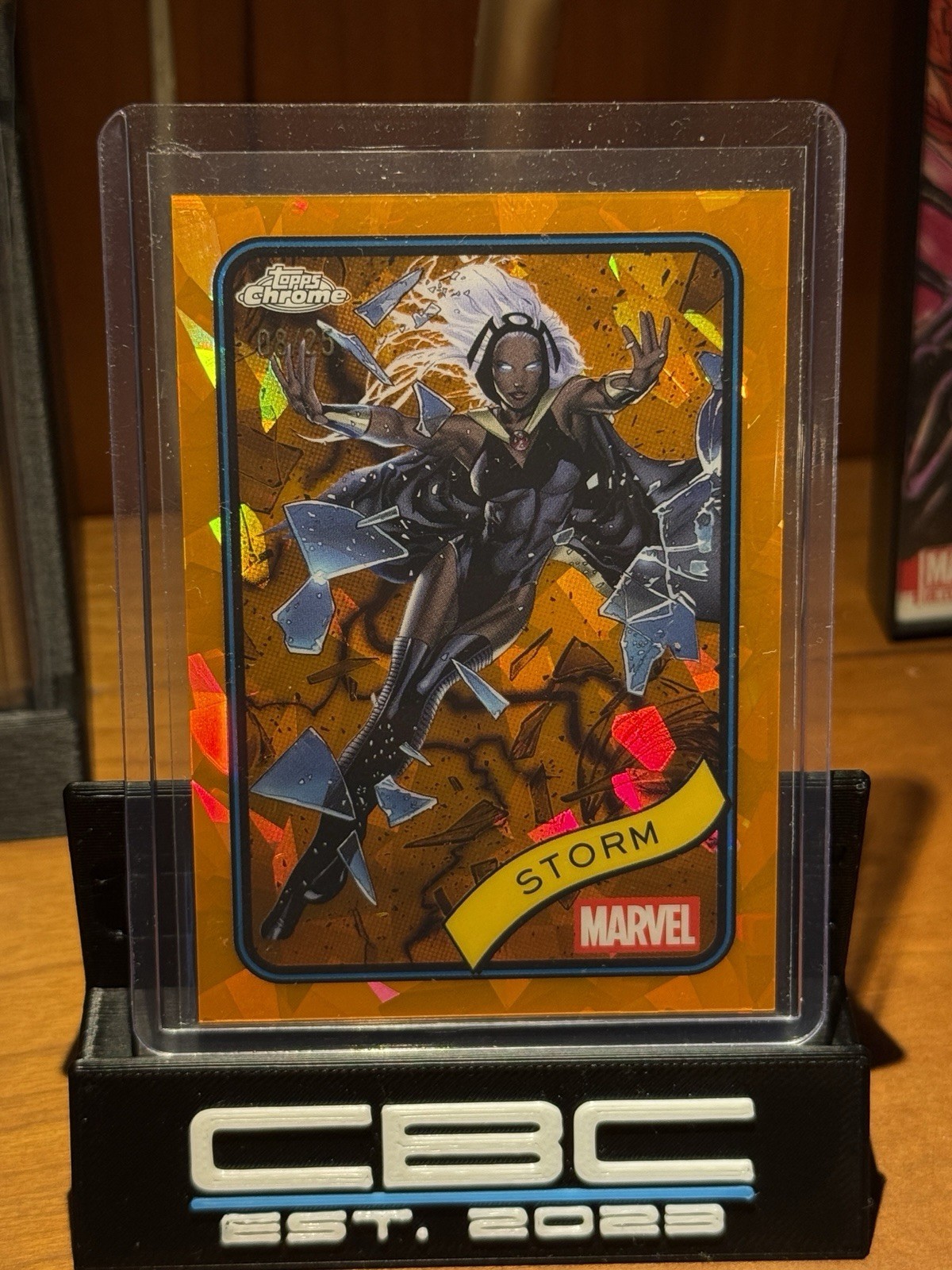 2025 Topps Marvel Sapphire Storm /25 Orange Refractor 2025 Topps Marvel Sapphire Storm /25 Orange Refractor