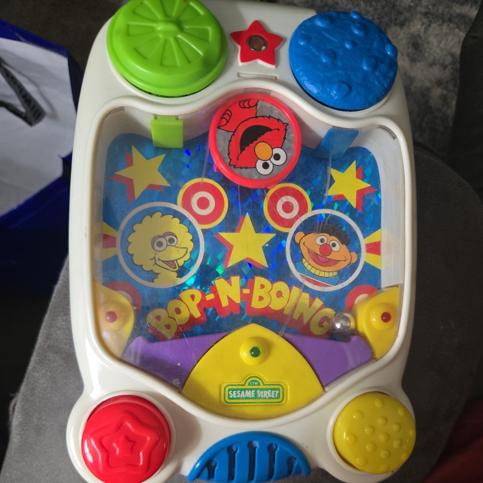 Vintage 1998 Sesame Street Bop-N-Boing Pinball Game By Tyco Toys Vintage 1998 Sesame Street Bop-N-Boing Pinball Game By Tyco Toys