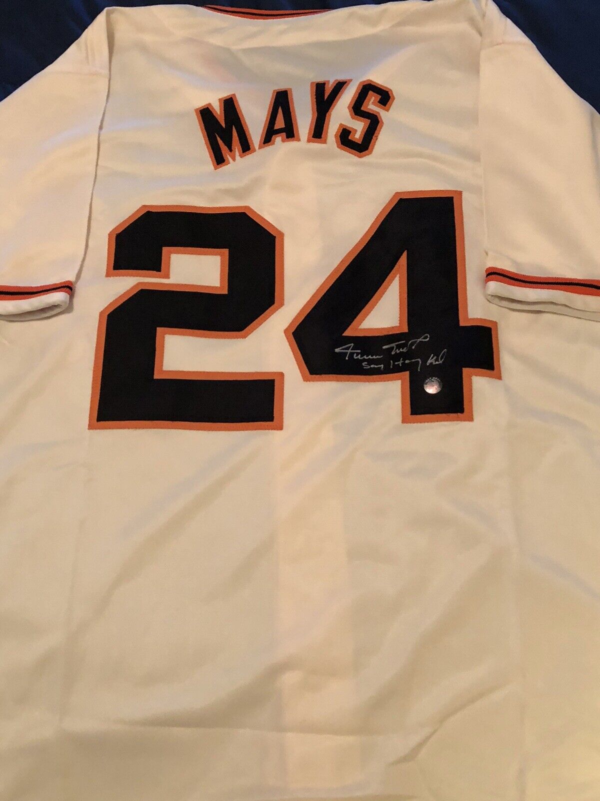 Willie Mays Autographed Home Jersey “Say Hey Kid” Inscription, Mays Hologram