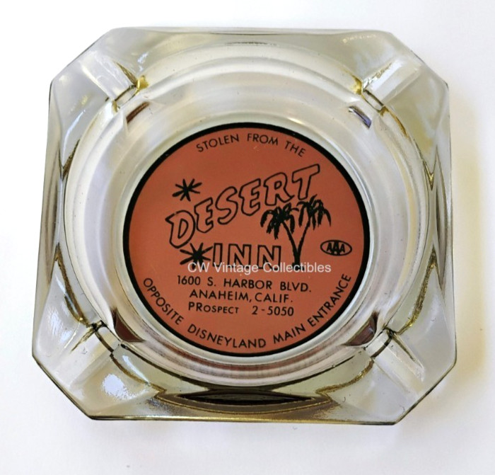 c 1950\'s -60\'s Desert Inn Motel Ashtray Harbor Rd Opposite Disneyland Anaheim CA