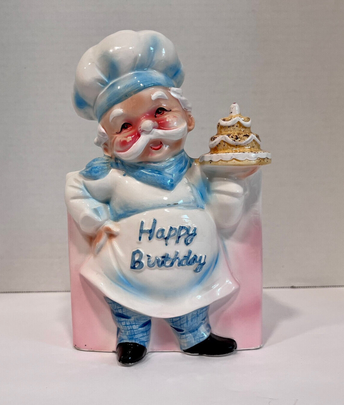 Vtg 1956 RELPO 6359 Planter Happy Birthday Cake Baker Japan Original Label MCM