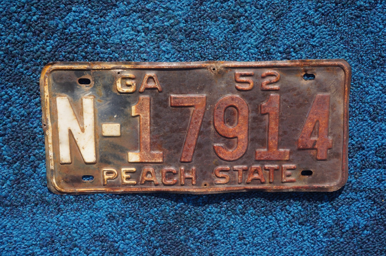 1952 Georgia PEACH STATE License Plate