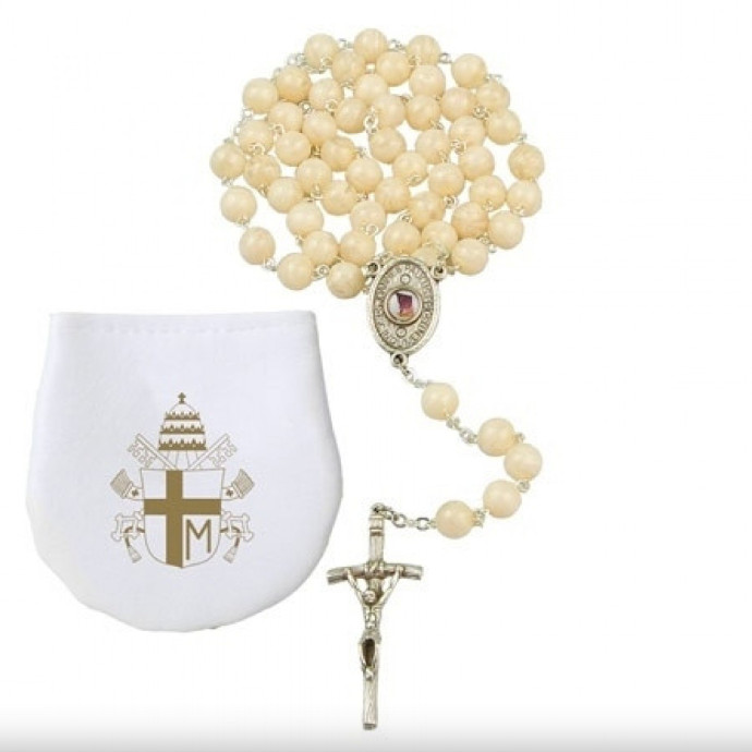Pope John Paul II Rosary Rose Relic from His Grave Blessed by Pope Benedict XVI Pope John Paul II Rosary Rose Relic from His Grave Blessed by Pope Benedict XVI