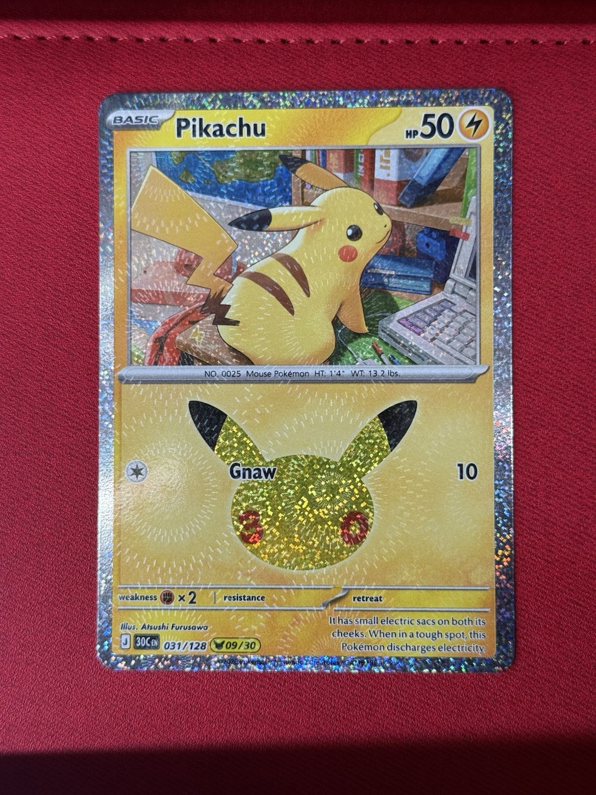 Pikachu Holo Pikachu Rare ME: 30th Celebration Pokemon NMO Pikachu Holo Pikachu Rare ME: 30th Celebration Pokemon NMO