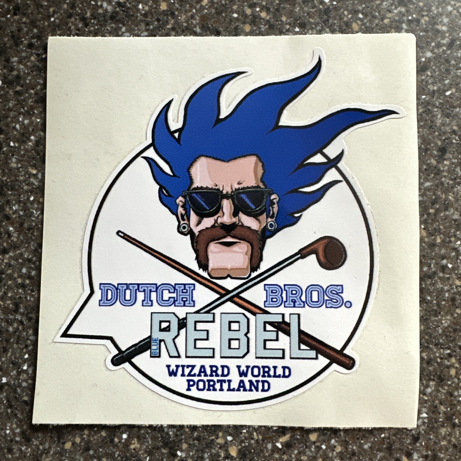 Dutch Bros Brothers Rebel Wizard World Portland Extremely Rare Sticker Dutch Bros Brothers Rebel Wizard World Portland Extremely Rare Sticker