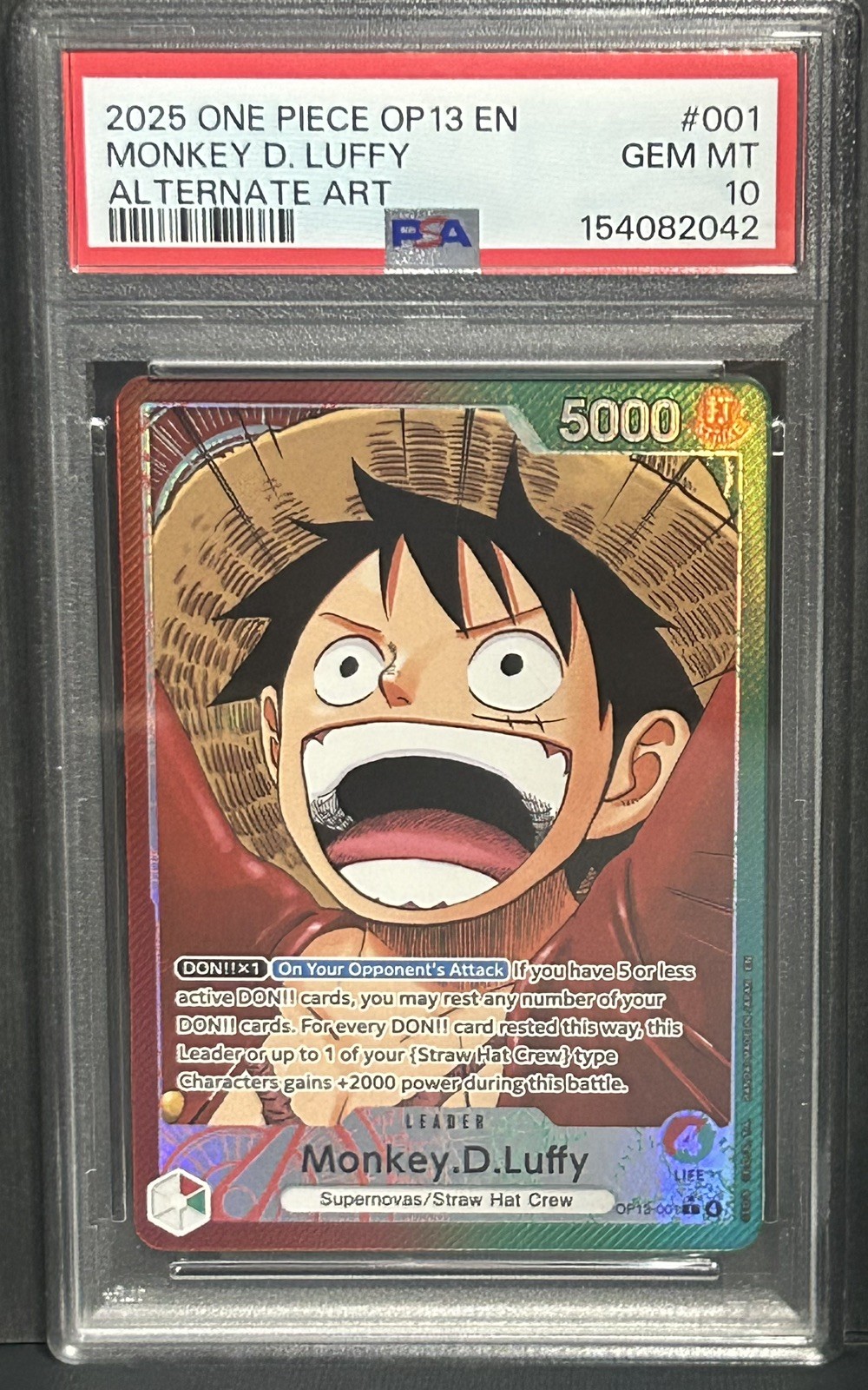 Bandai One Piece OP13 EN 2025 Monkey D. Luffy OP13-001 Alternate Art Bandai One Piece OP13 EN 2025 Monkey D. Luffy OP13-001 Alternate Art