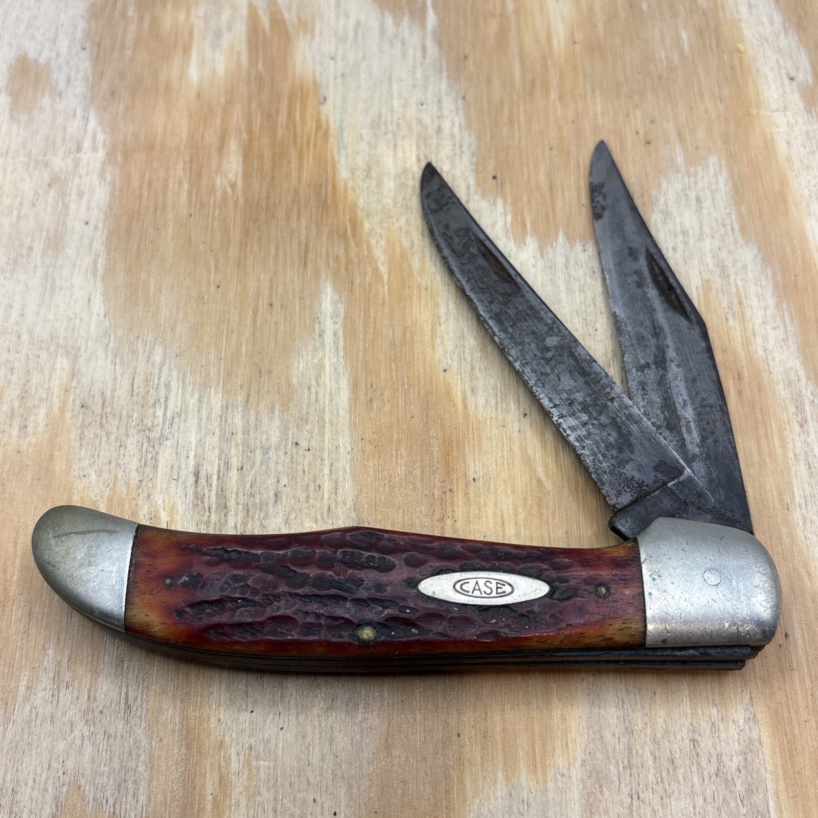 Vintage Case XX 1940-1964 6265SAB Large Folding Hunter Knife - Beautiful Redbone Vintage Case XX 1940-1964 6265SAB Large Folding Hunter Knife - Beautiful Redbone