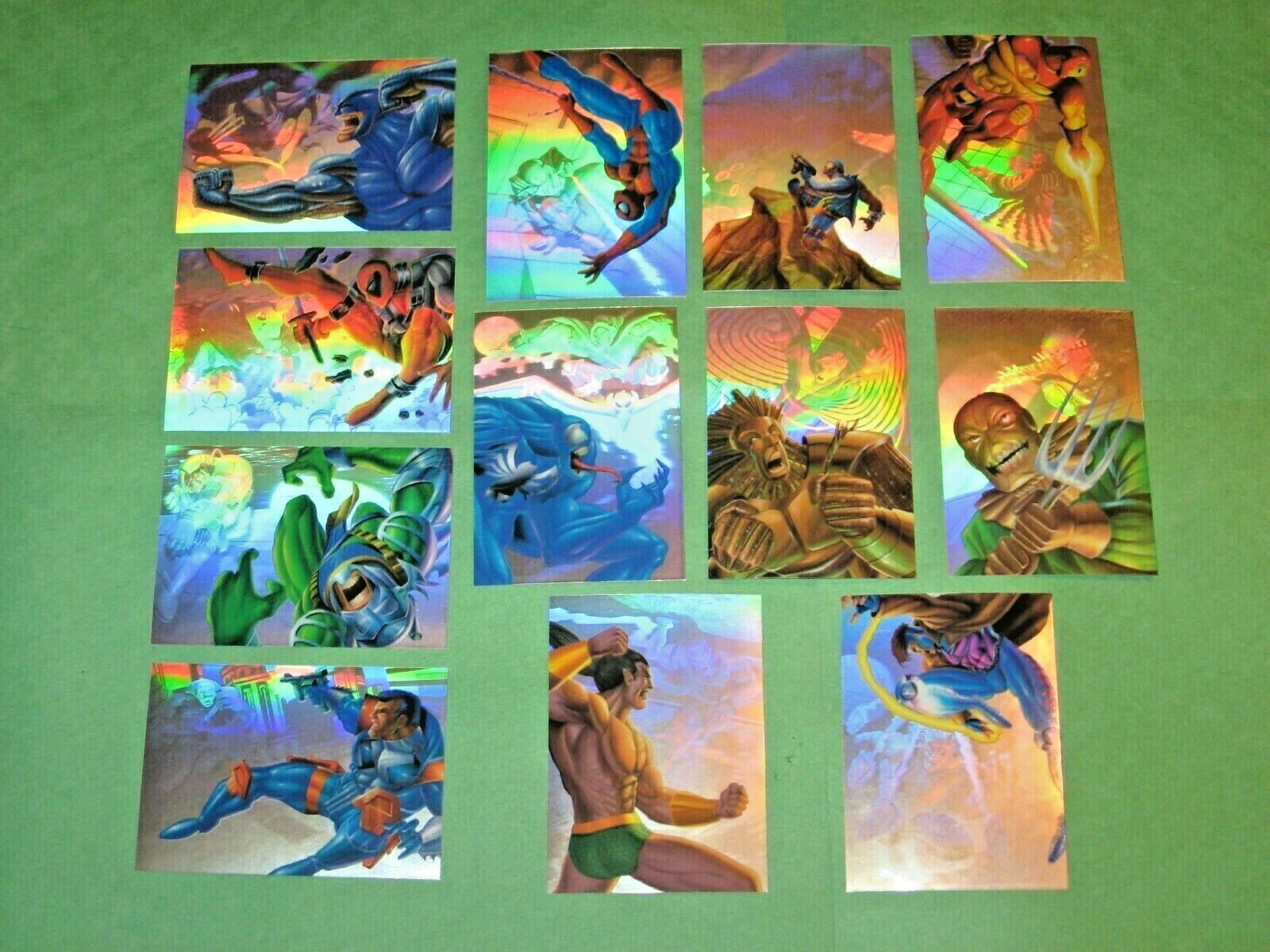 1995 FLAIR MARVEL ANNUAL HOLOBLAST INSERT HOLOGRAM 12 CARD SET DEADPOOL VENOM 1995 FLAIR MARVEL ANNUAL HOLOBLAST INSERT HOLOGRAM 12 CARD SET DEADPOOL VENOM