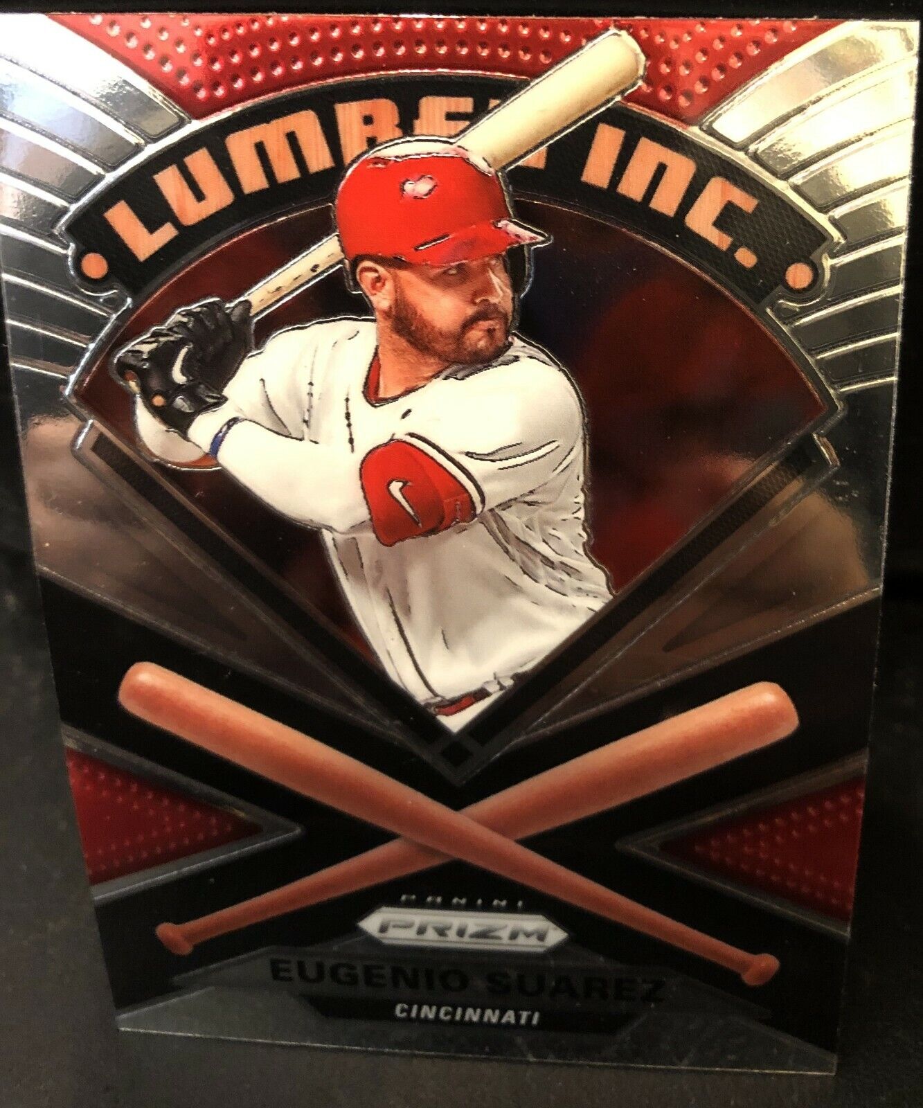 Eugenio Suarez(Cincinnati Reds)2020 Panini Prizm Lumber Inc. Baseball Card