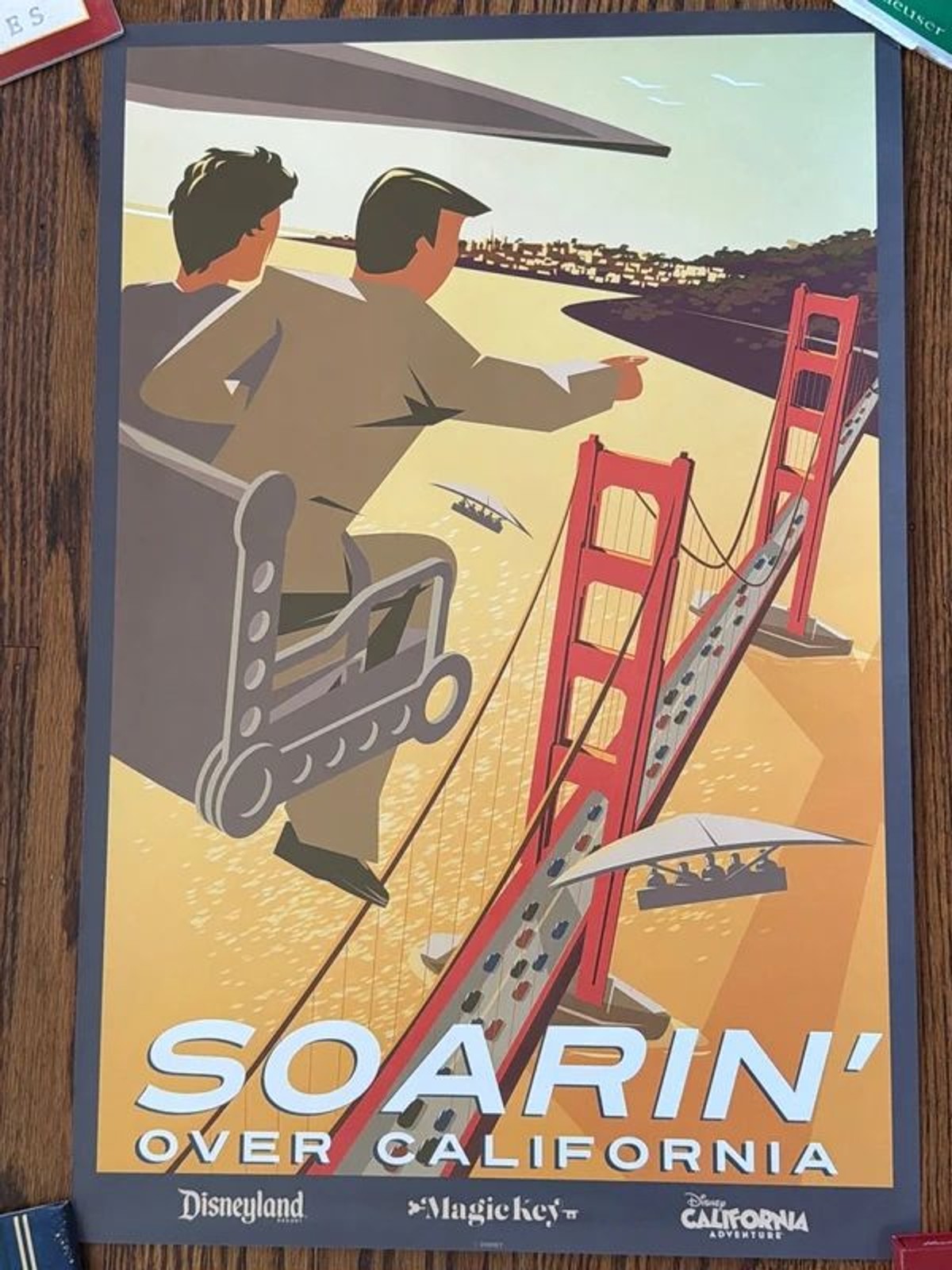 Disneyland soarin’ over California magic key poster Disneyland soarin’ over California magic key poster