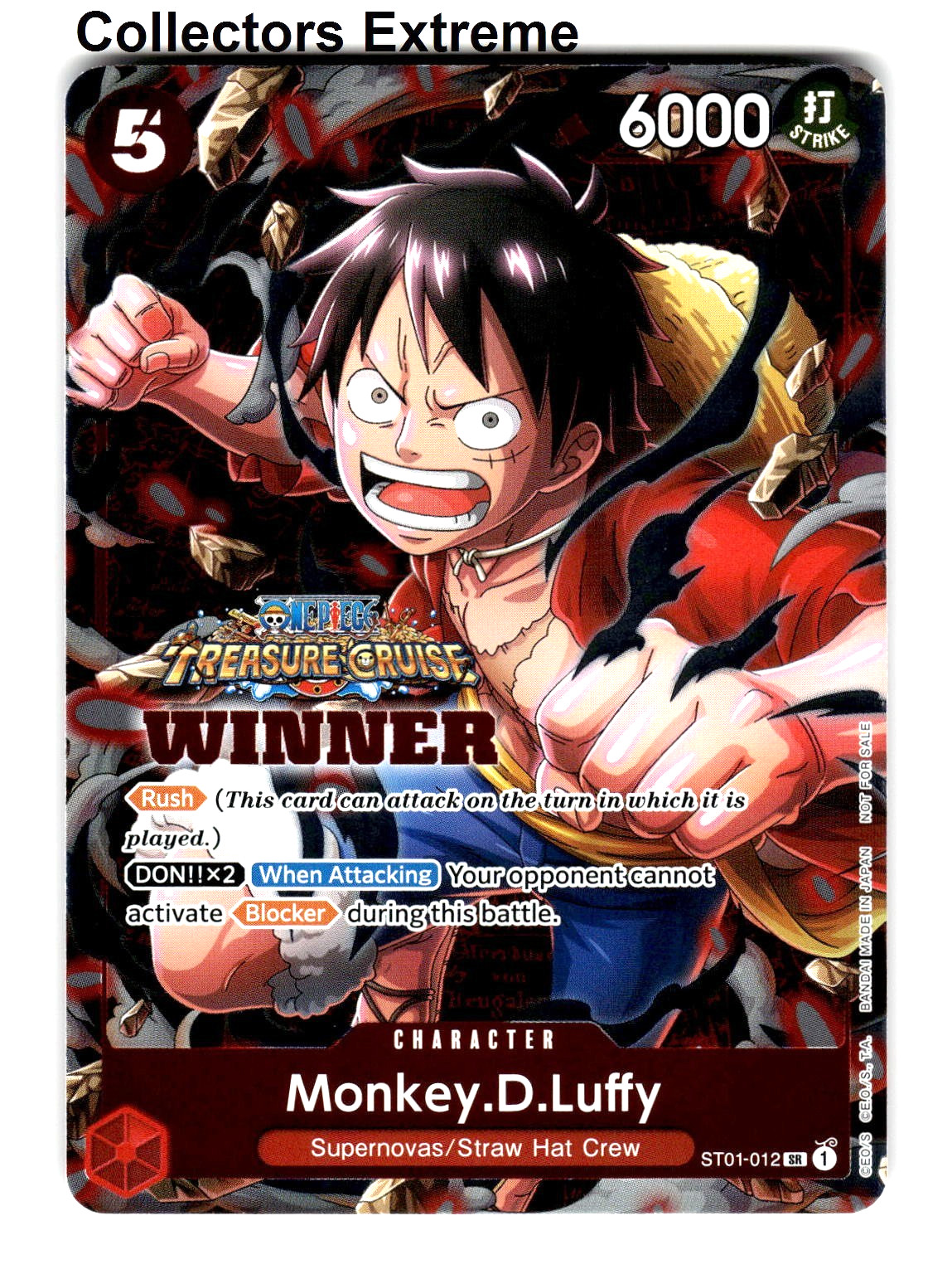 One Piece Promotion Tournament Kit Foil Card ST01-012 Monkey.D.Luffy - Winner