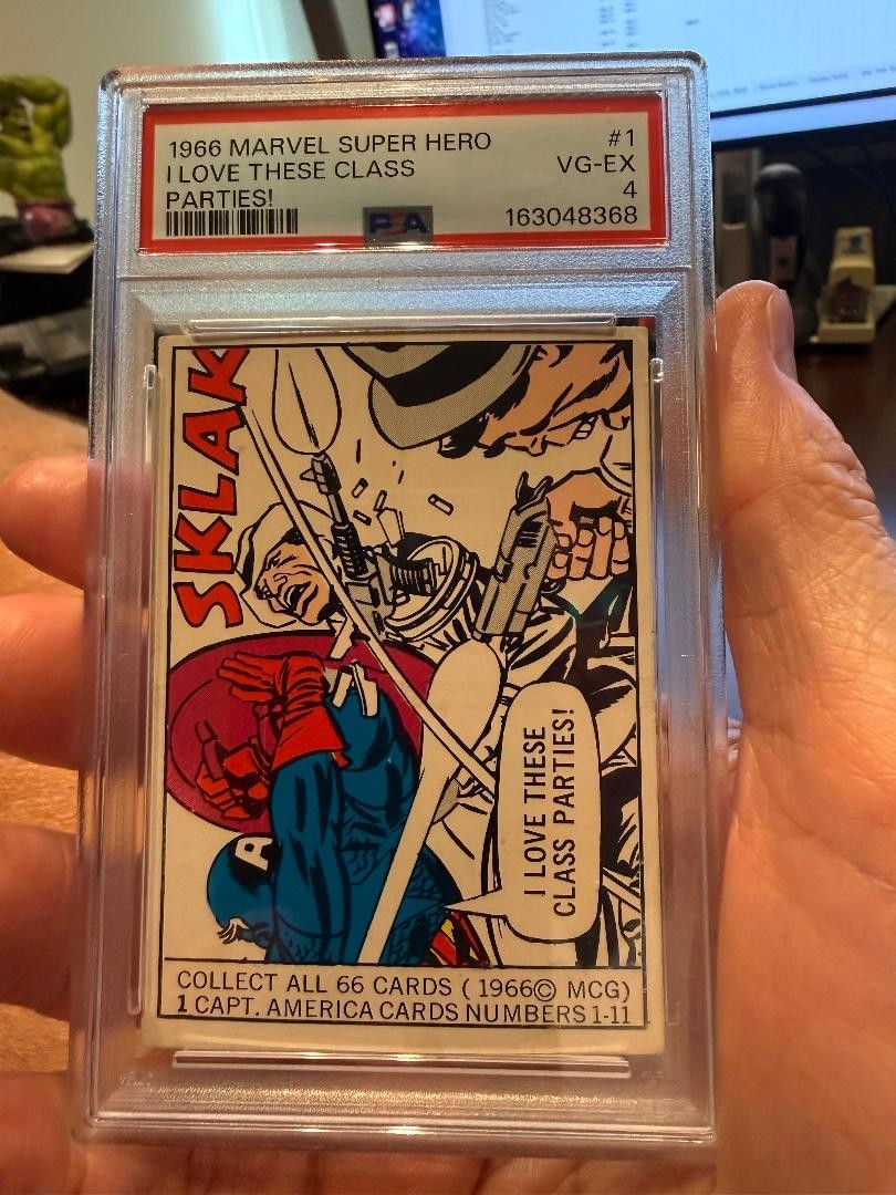 1966 Donruss Marvel Super Hero #1 Captain America Rookie PSA 5 - keykeykey 1966 Donruss Marvel Super Hero #1 Captain America Rookie PSA 5 - keykeykey