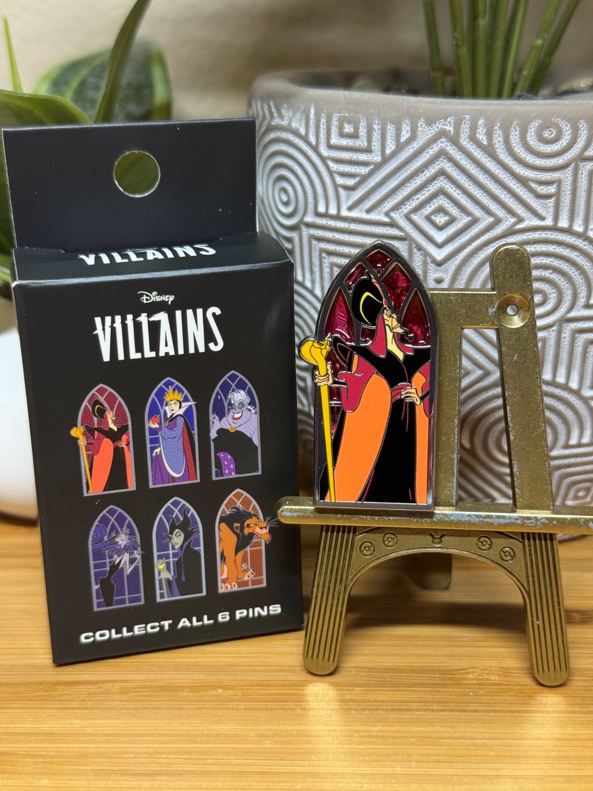 Disney Villains Stained Glass Blind Box Enamel Pin - You Choose