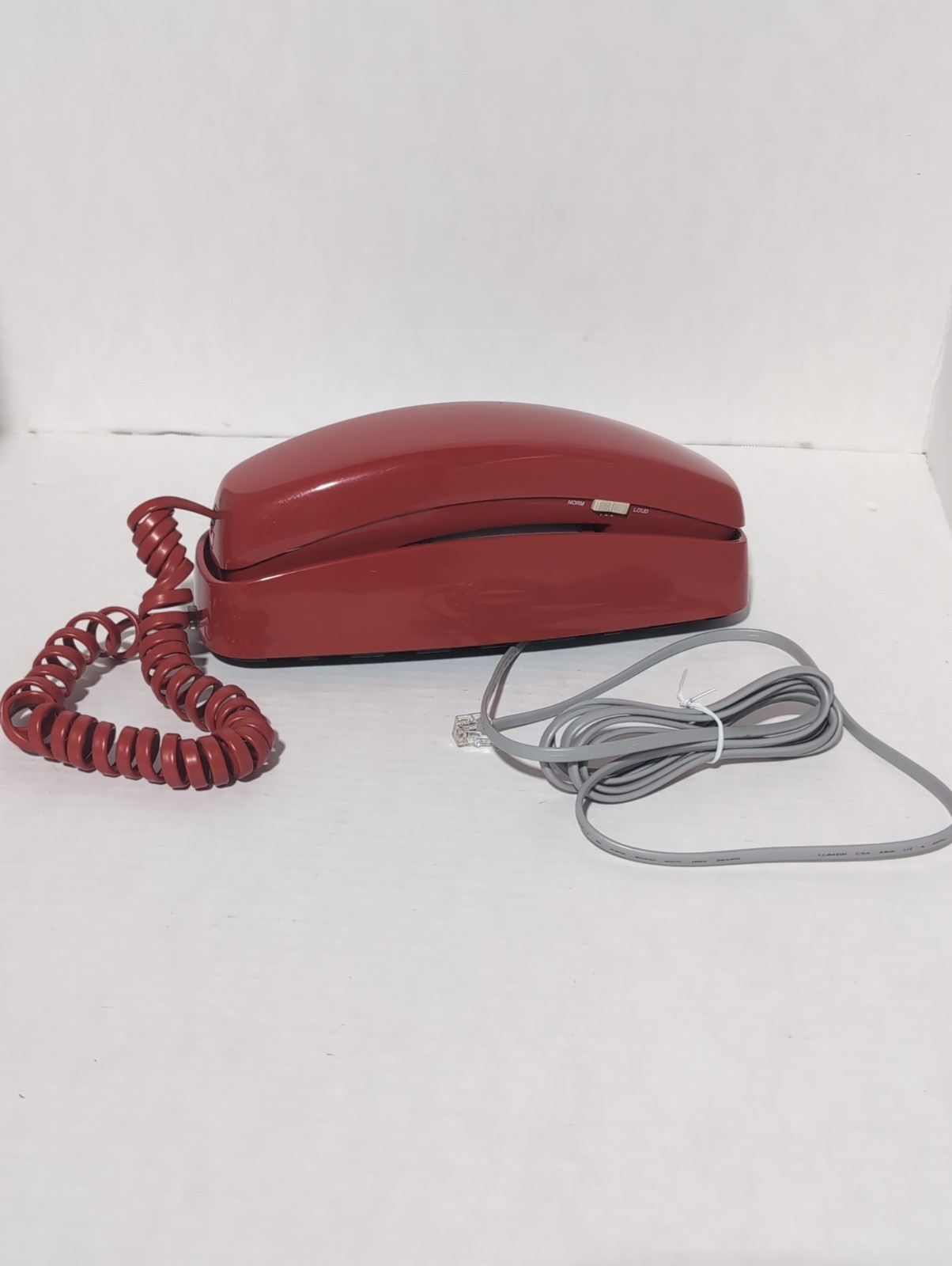 Vintage AT&T Red Trimline 210 Corded Desk or Wall Touch Tone Phone Vintage AT&T Red Trimline 210 Corded Desk or Wall Touch Tone Phone
