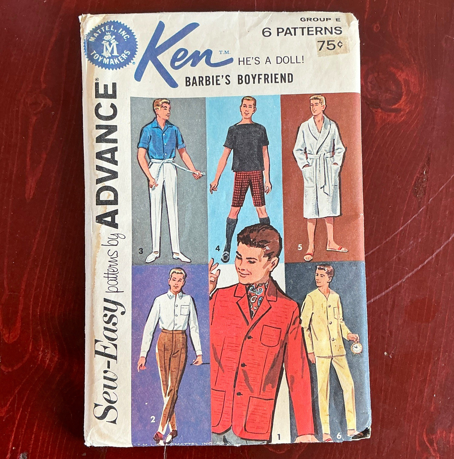 Vintage Mattel Ken Barbie’s Boyfriend Advance Sew- Easy Pattern Set 6 UNCUT Vintage Mattel Ken Barbie’s Boyfriend Advance Sew- Easy Pattern Set 6 UNCUT