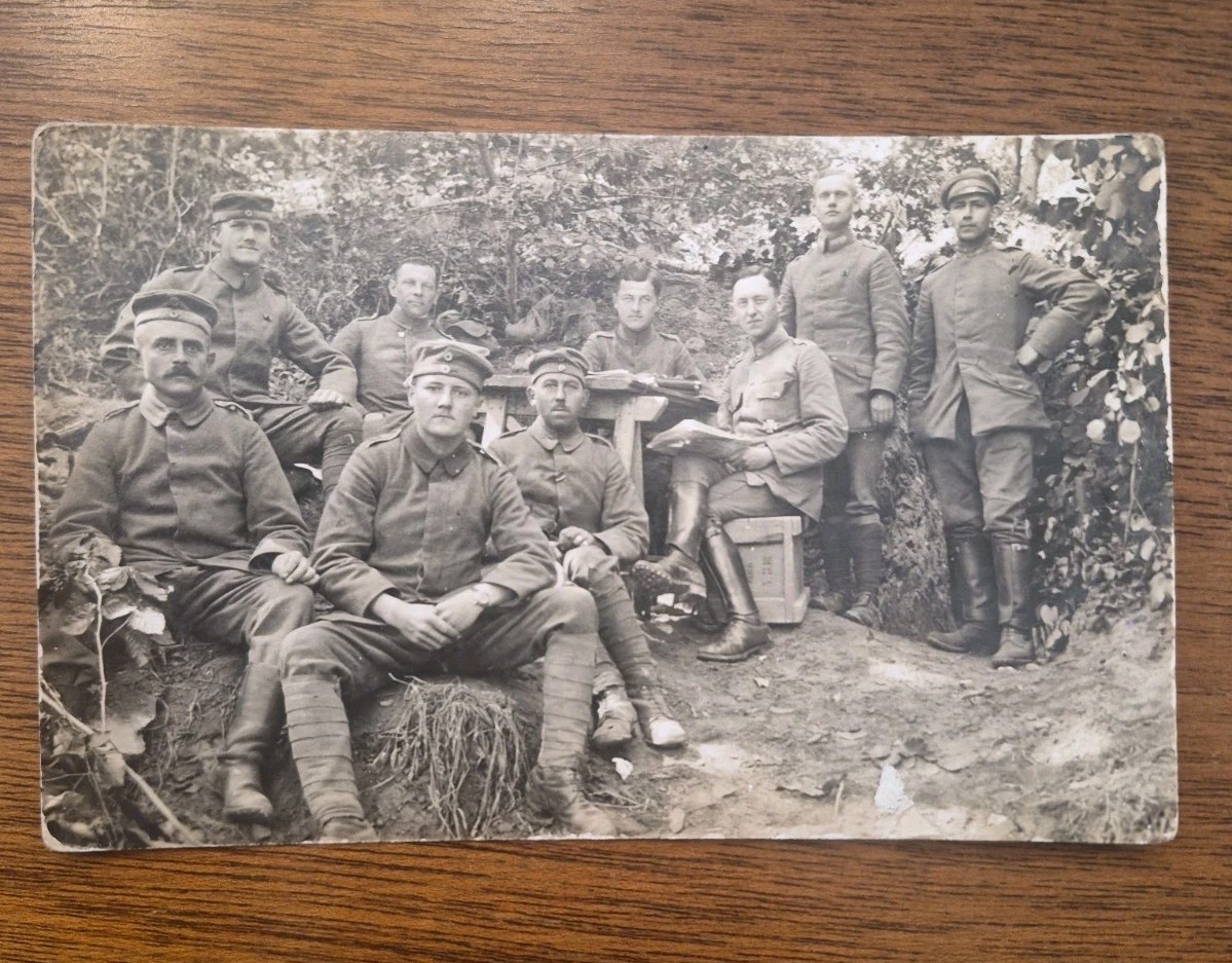 WWI German Soldiers in forest RPPC, Great Photo, Unposted WWI German Soldiers in forest RPPC, Great Photo, Unposted