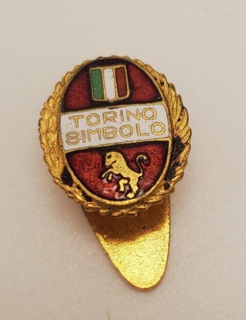 Torino Simbolo Italy Italian Soccer Badge Goldtone Button Made in Florence