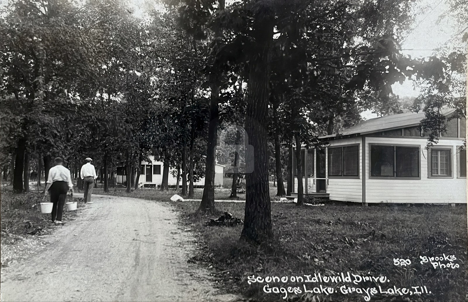H.B. Brooks Idlewild Drive On Gages Lake nr Grayslake IL RPPC Postcard COPY H.B. Brooks Idlewild Drive On Gages Lake nr Grayslake IL RPPC Postcard COPY