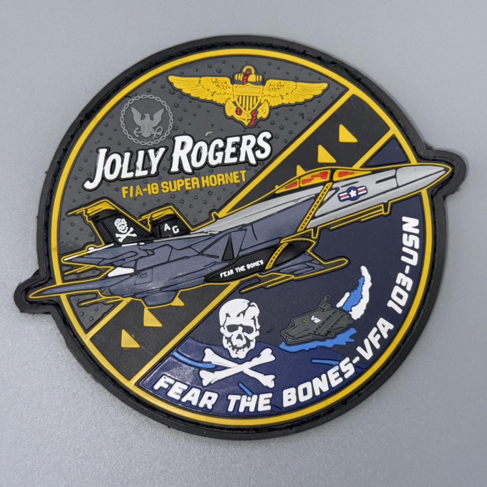 U.S. Navy VFA 103-USN Patch - Jolly Rogers - F/A-18 Super Hornet - High Quality U.S. Navy VFA 103-USN Patch - Jolly Rogers - F/A-18 Super Hornet - High Quality