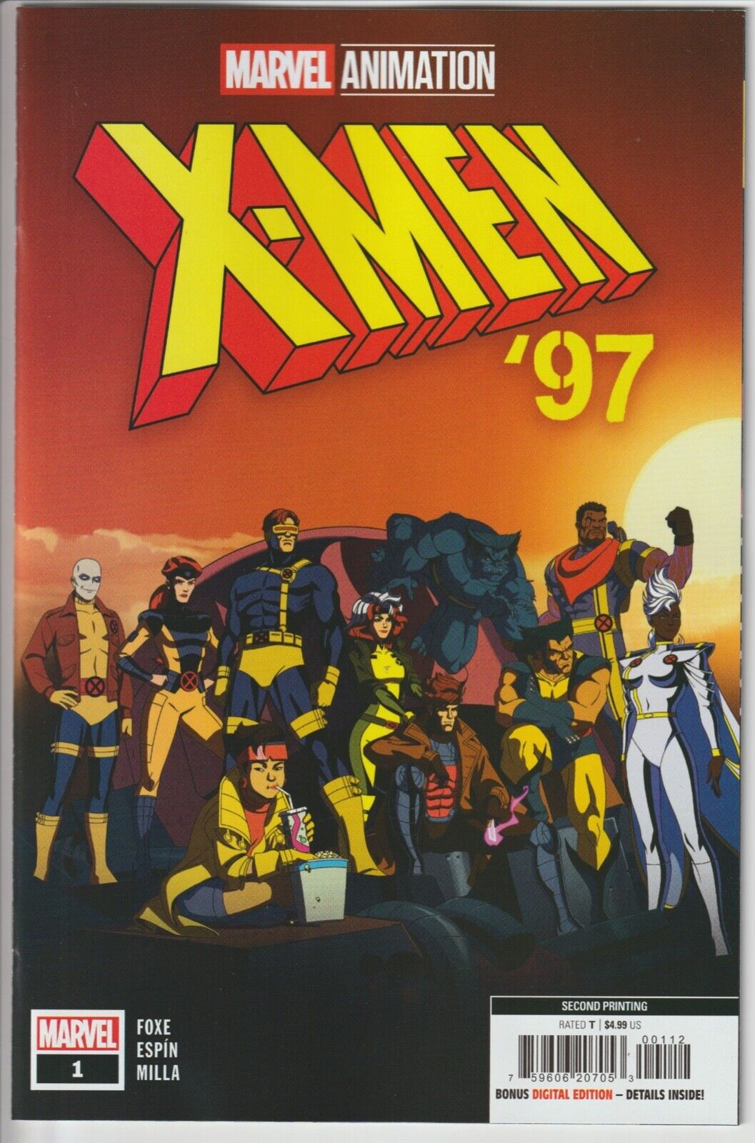 Marvel X-Men '97 #1 (2024) - Animation 2nd Printing Variant - NM