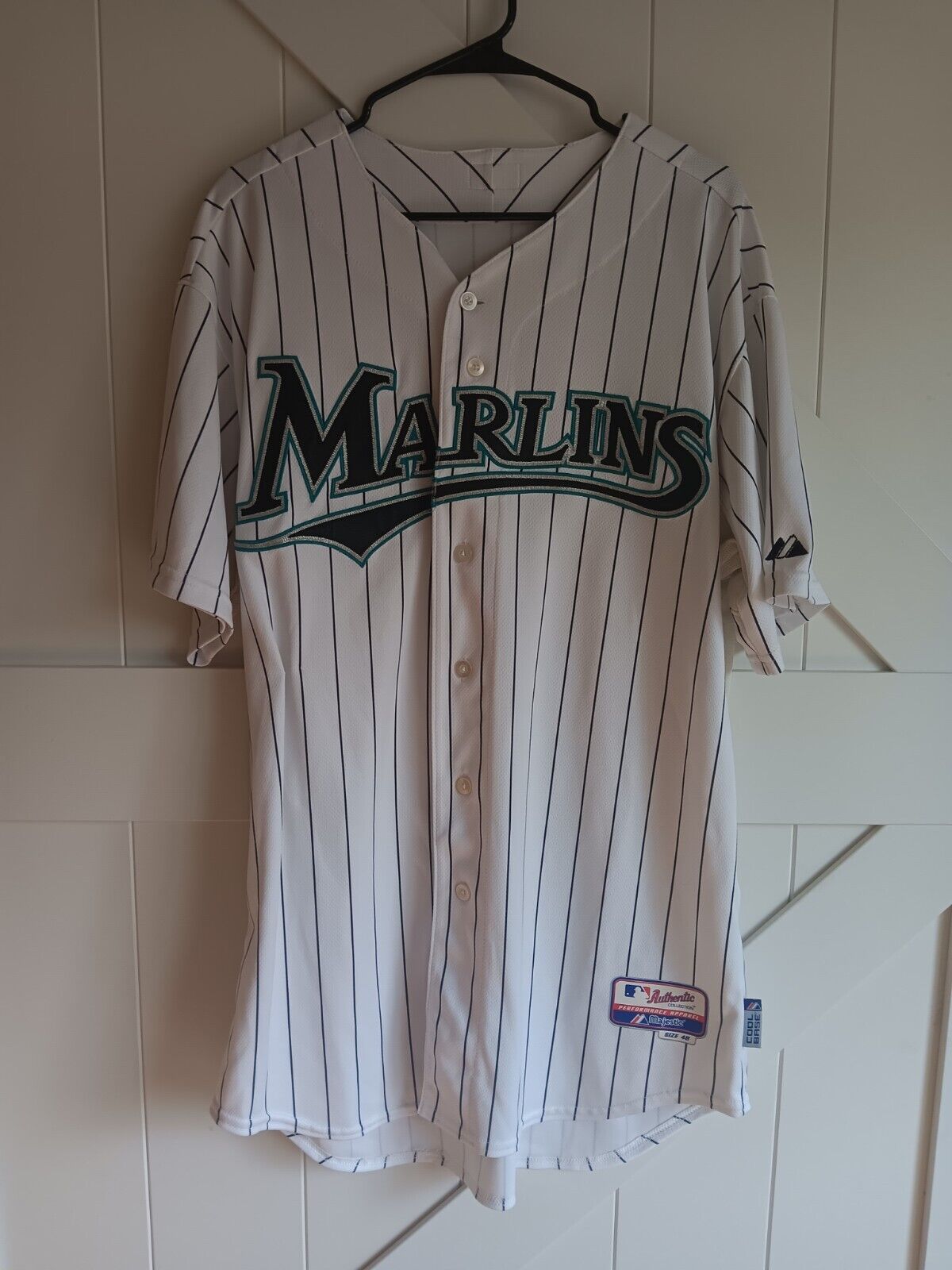 New Majestic Authentic Florida/Miami Marlins Blank Home Cool Base Jersey 48 XL