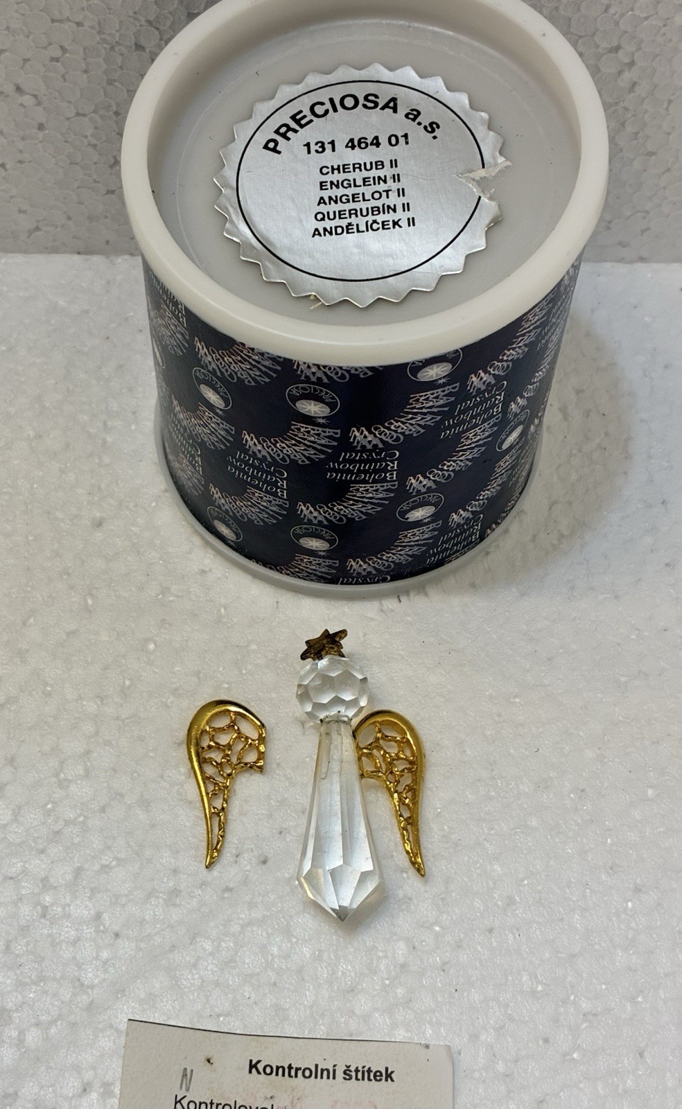 Preciosa Bohemia Rainbow Crystal Angel Gold Filigree Wings 1993 Read Defective Preciosa Bohemia Rainbow Crystal Angel Gold Filigree Wings 1993 Read Defective