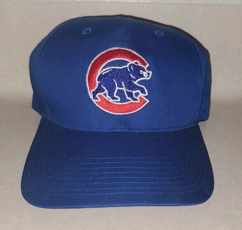 Vintage Chicago Cubs Adjustable Blue MLB Twin Enterprises Fitted Hat OSFA