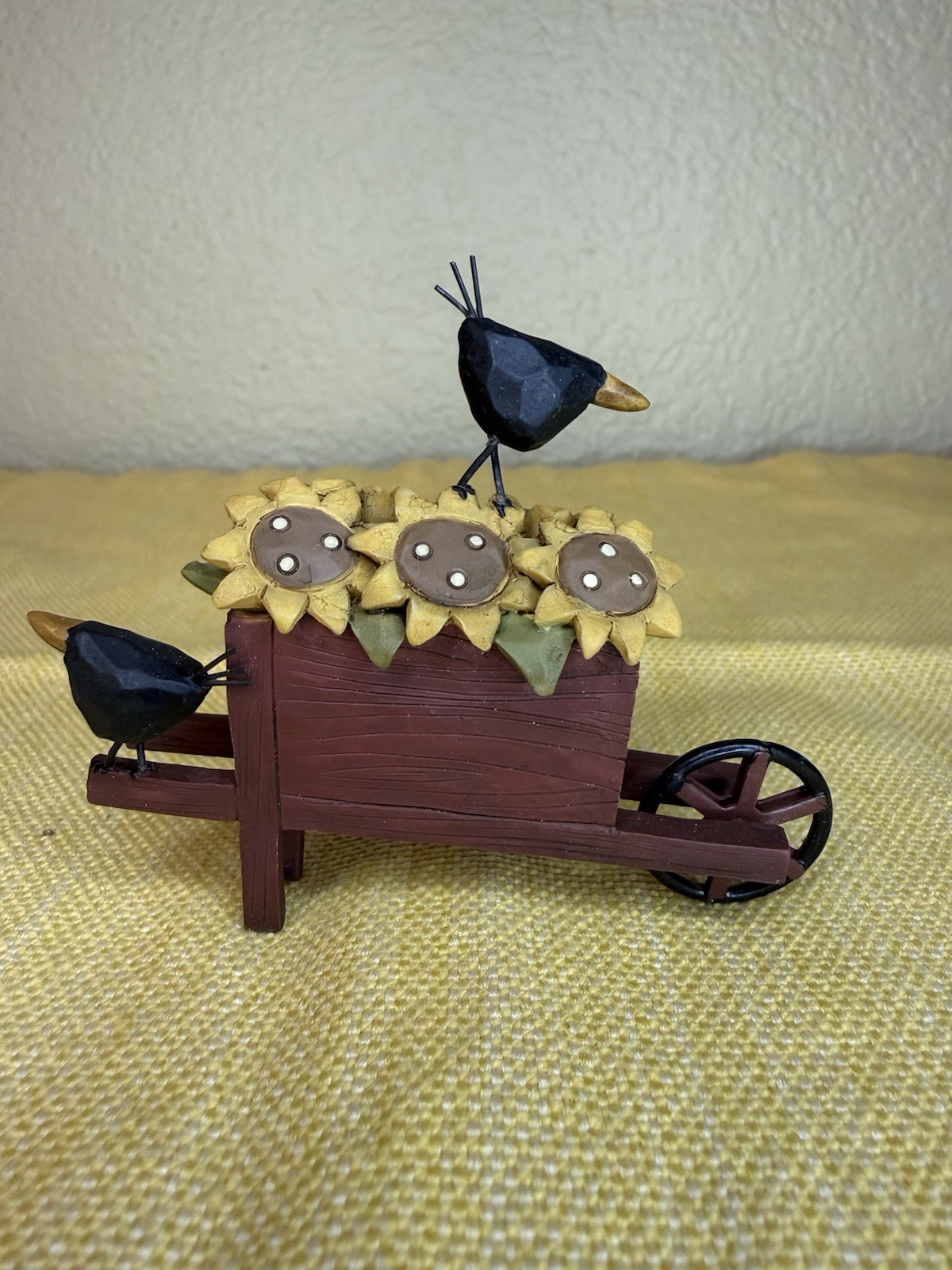 Blossom Bucket B Lloyd 2006 Crows In Wheel Barrow Sunflower NOS RARE Blossom Bucket B Lloyd 2006 Crows In Wheel Barrow Sunflower NOS RARE