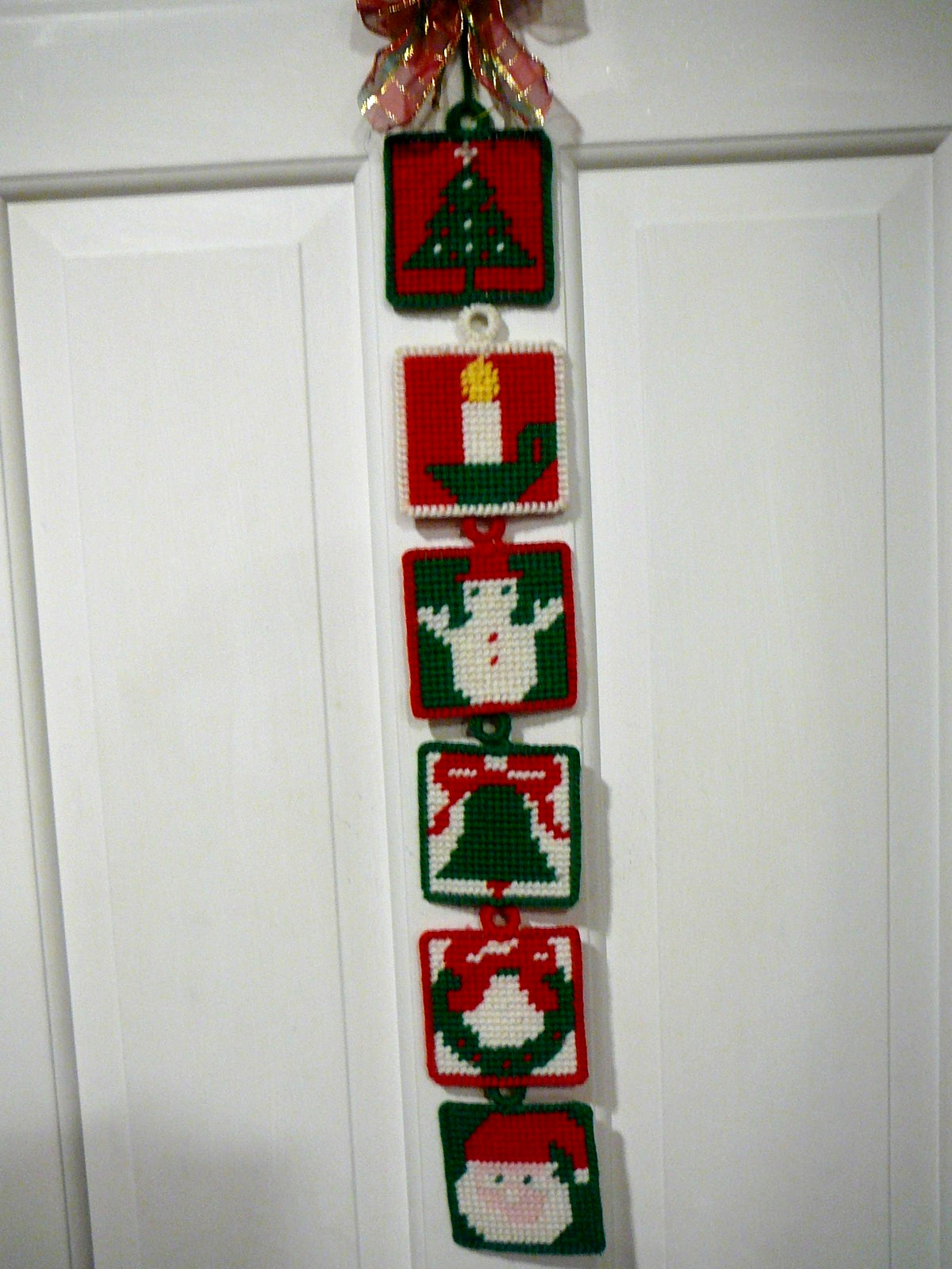 Vtg 1960\'s 6 Different Christmas Sq. Designs-Hanging Decor- Inside Wall/Door Vtg 1960\'s 6 Different Christmas Sq. Designs-Hanging Decor- Inside Wall/Door