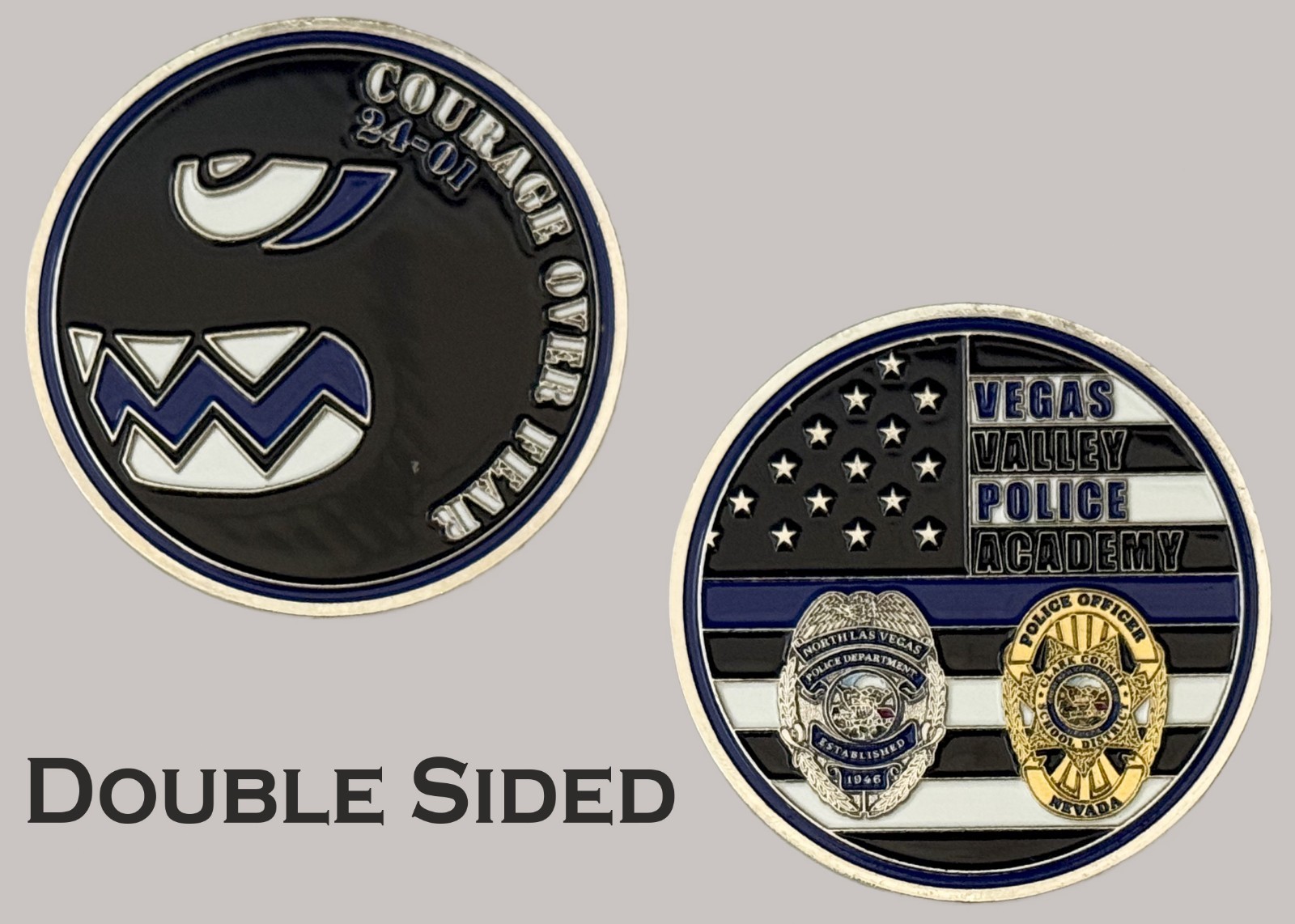 Vegas Valley Police Academy Courage Over Fear Challenge Coin J#16 Vegas Valley Police Academy Courage Over Fear Challenge Coin J#16