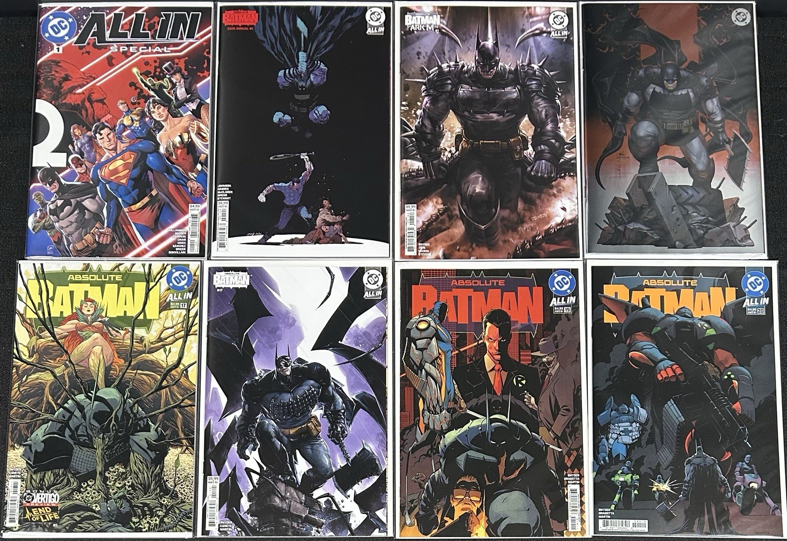 Absolute Batman #1 17 19 & DC All In Special & Ark M Annual VF/NM-NM Lot Of 8