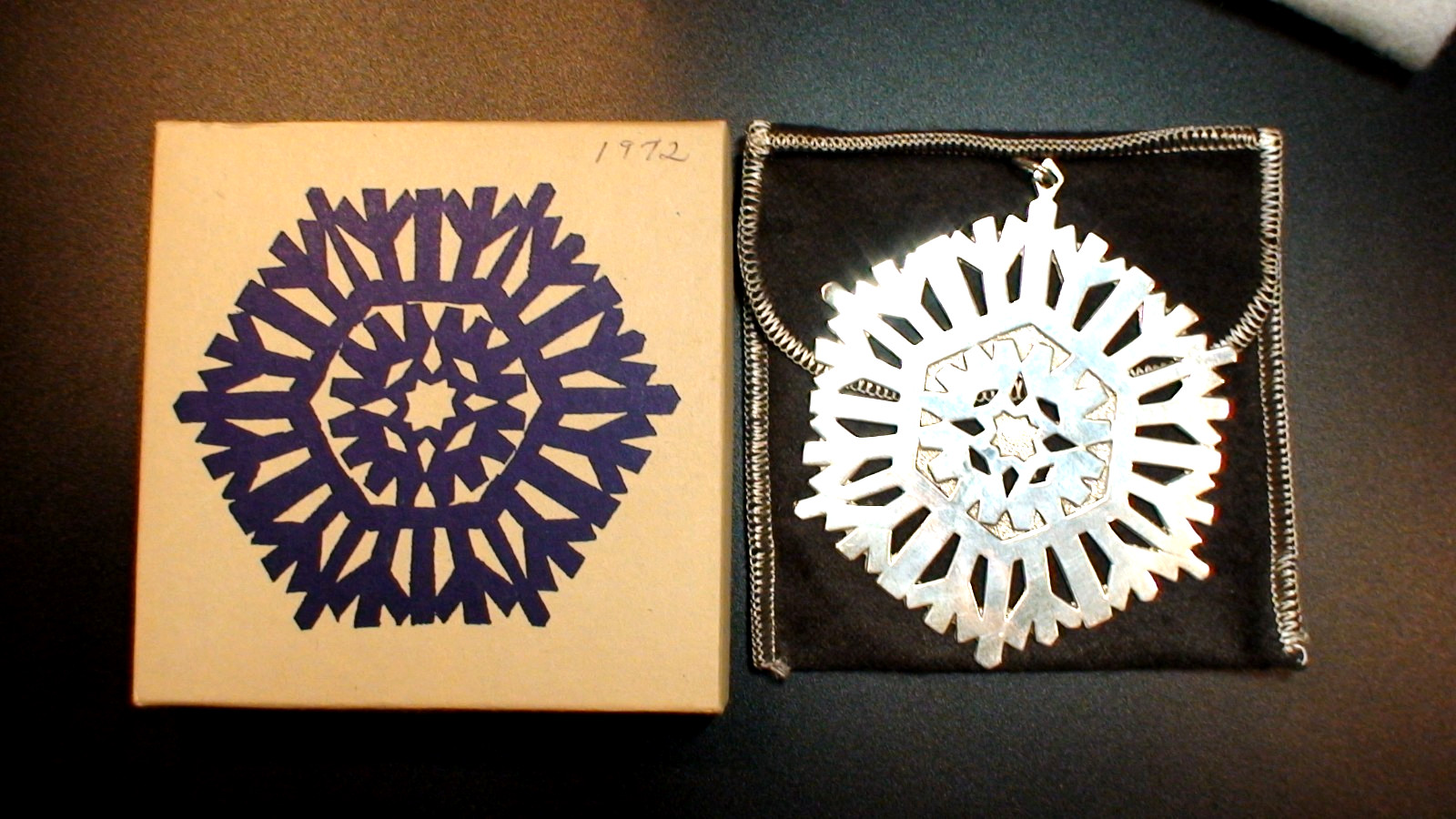 925 STERLING SILVER 1972 SNOWFLAKE CHRISTMAS ORNAMENT METROPOLITAN MUSEUM OF ART