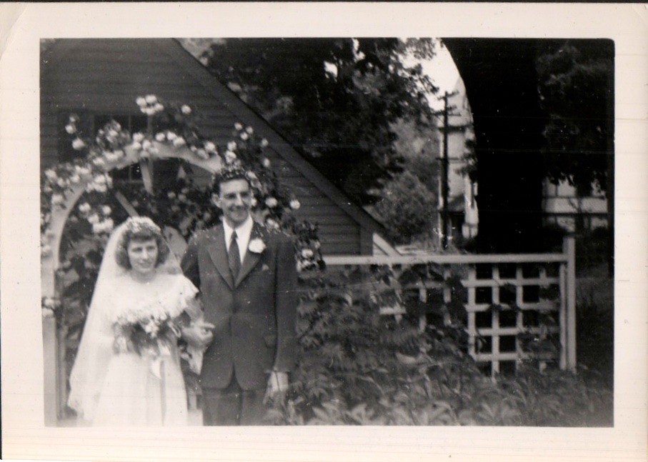 Vintage 1948 Wedding Photograph Black & White Portrait United States Vintage 1948 Wedding Photograph Black & White Portrait United States