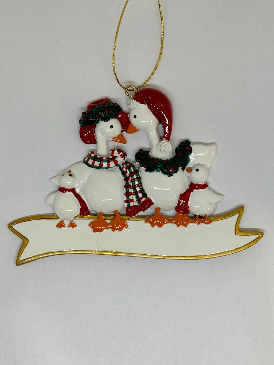 Personalized Geese Family 2 Kids Grandparents Xmas Ornament Names and Message Personalized Geese Family 2 Kids Grandparents Xmas Ornament Names and Message